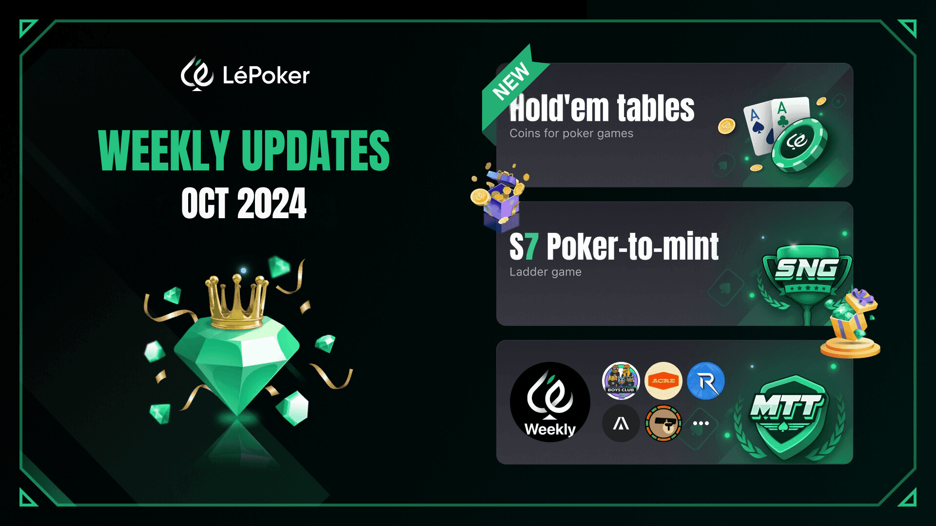 Hold'em Table Games are now live with LéPoker Uptober updates!